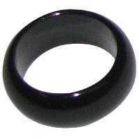 Black Onyx Chalcedony Natural Gemstone Round Finger Ring