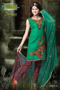 Sanjana Cotton Semi Stitched Suits