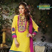 Sarangi Embroidered Semi Stitched Suits