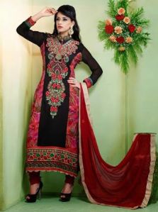 Shisha Straight Semi Stitched Suits