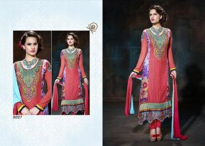 Zeba Straight Semi Stitched Suits