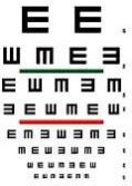 Tumbling E eye chart