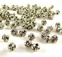 silver plated metal beads