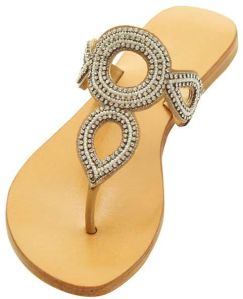 Moni Embroidered Leather Sandal