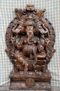 Wooden Ganesh Statue