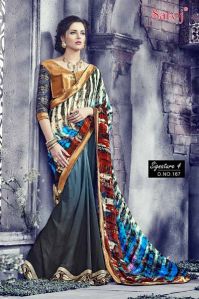 Trendy designer printed saree