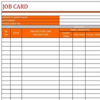 Printed Job Cards