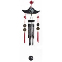 Yin Yang Wind Chime with Coins