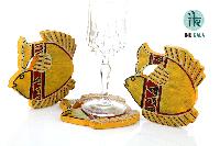 Yellow Fish Shaped Coasters (Set of 3)