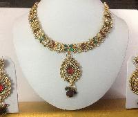 Kundan Meena Necklace/ Earrings Set/ Fashion Jewelry