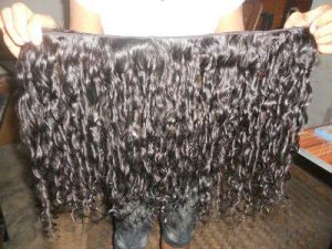 Human Hair Curl Weft