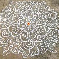 White Rangoli Powder