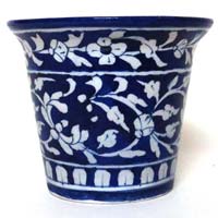 Blue Pottery Planter