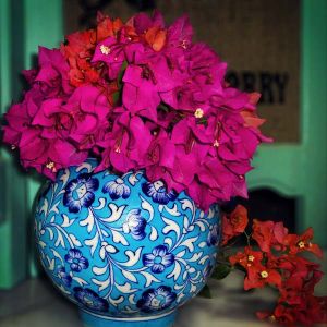 Blue Pottery Vase