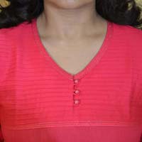 Fuschia Ladies Cotton Kurti