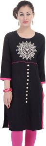 black color rayon kurti