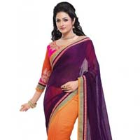 Orange Designer Saree