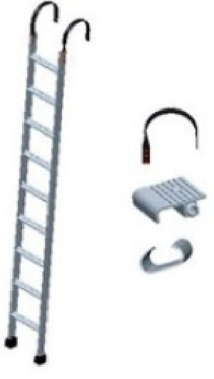 ALUMINIUM STRAIGHT SOLID ROD HOOK LADDER