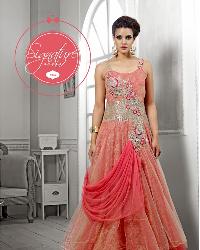 Peach Designer Gown Online