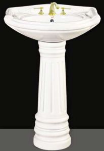 Rajwadi Plain Pedestal Wash Basin