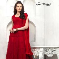Designer Red Readymade Top Fashion Plus Dress