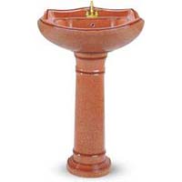 rustic pedestal wash basin