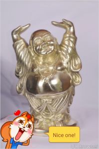 Brass laughing budhha