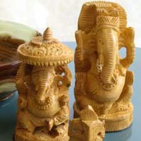 Wooden Ganesh Statue