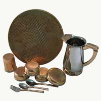 Copper Steel Dinner Set