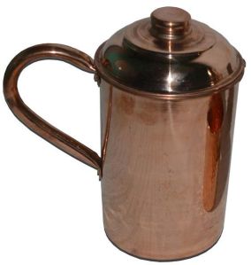 Genuine Pure Copper Curved Jug 1.6 Litre Capacity