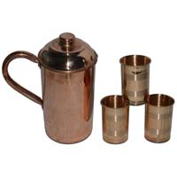 Raghav India 100% Genuine Pure Copper Curved Jug