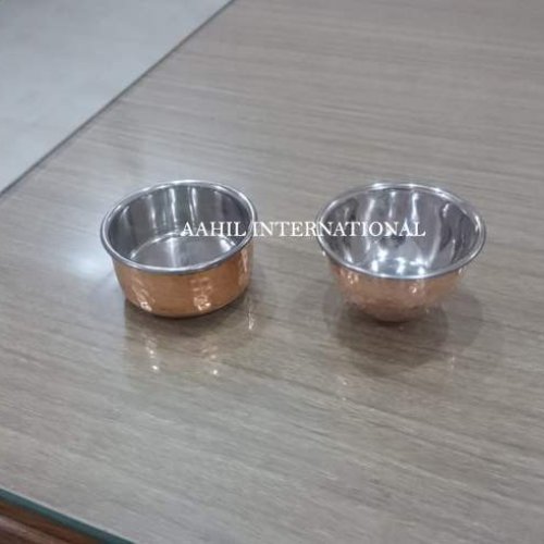 Copper Steel Serving Bowl