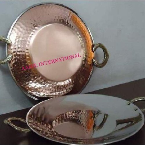 Copper Steel Serving Tawa