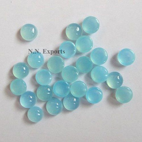 Aqua Chalcedony Cabochon Round Gemstone