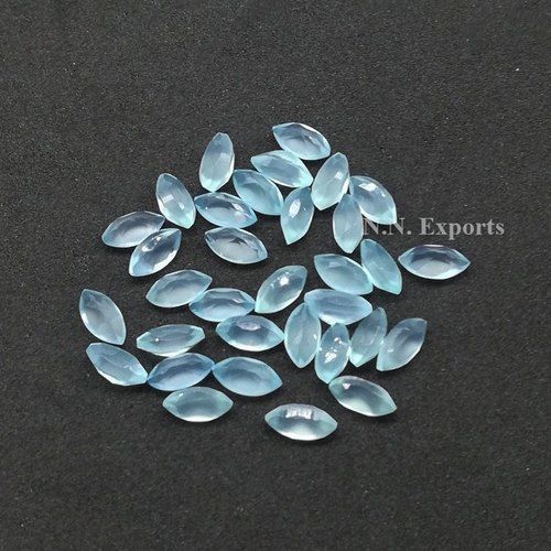 Aqua Chalcedony Faceted Marquise Gemstone