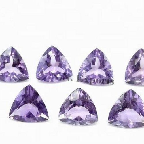Brazil Amethyst Faceted Trillion Gemstones