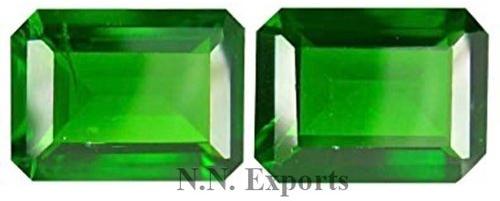 Chrome Diopside Faceted Octagon Gemstone