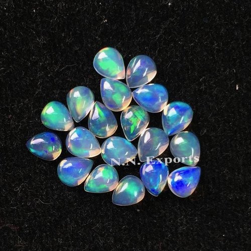 Ethiopian Opal Cabochon Pear Gemstone