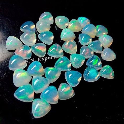 Ethiopian Opal Cabochon Trillion Gemstone