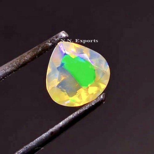 Ethiopian Opal Faceted Heart Gemstone
