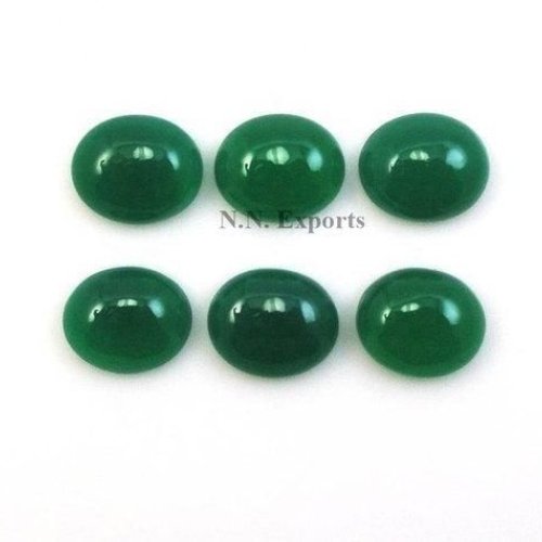 Green Onyx Cabochon Cut Oval Gemstone