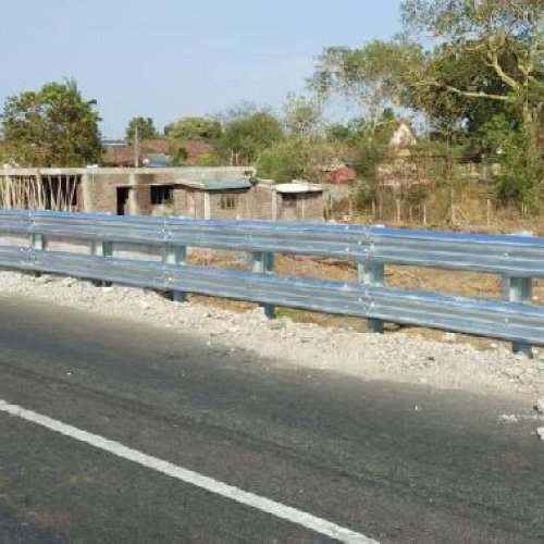 Single Side Double Metal Beam Crash Barrier