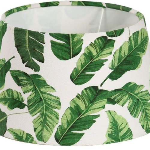Leaf Print Cotton Lamp Shade