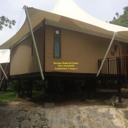 Tensile Fabric Roof Resort Hut