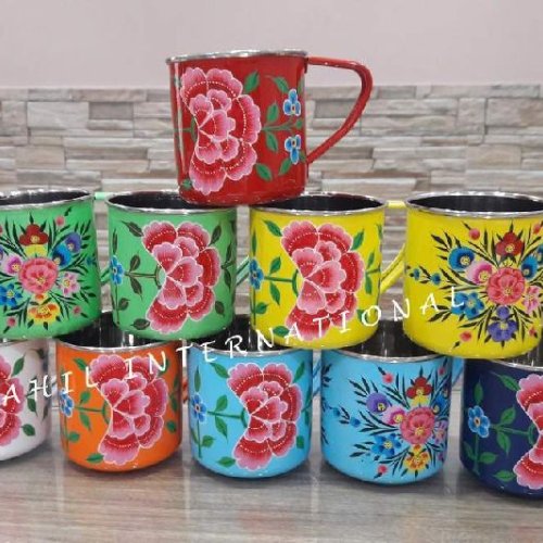 Hand Painted Enamel Mug