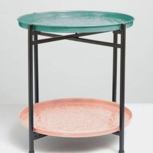 Enameld Top Side Table