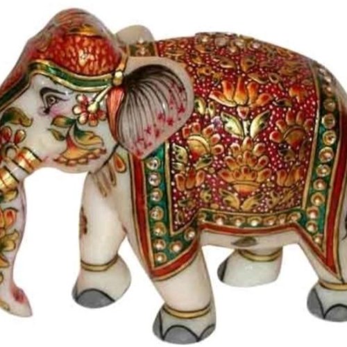 Marble Elephant Statue