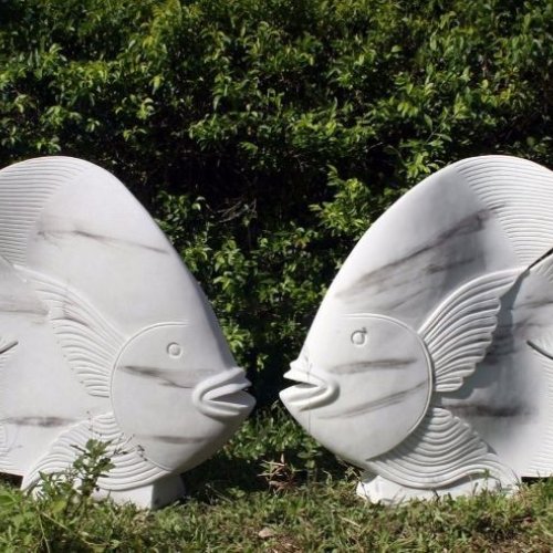 Marble Fish Statue