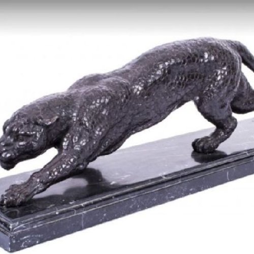 Marble Leopard Statue