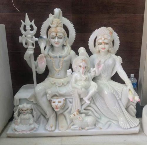 Marble Shiv Parivar Statue